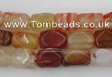 CNG800 15.5 inches 8*12mm faceted nuggets agate gemstone beads