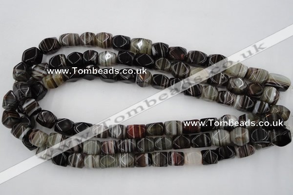 CNG801 15.5 inches 8*12mm faceted nuggets agate gemstone beads