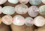 CNG8011 15.5 inches 6*8mm nuggets morganite beads wholesale