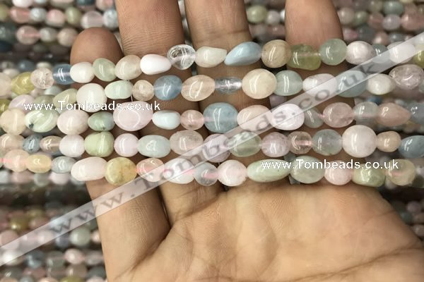 CNG8011 15.5 inches 6*8mm nuggets morganite beads wholesale