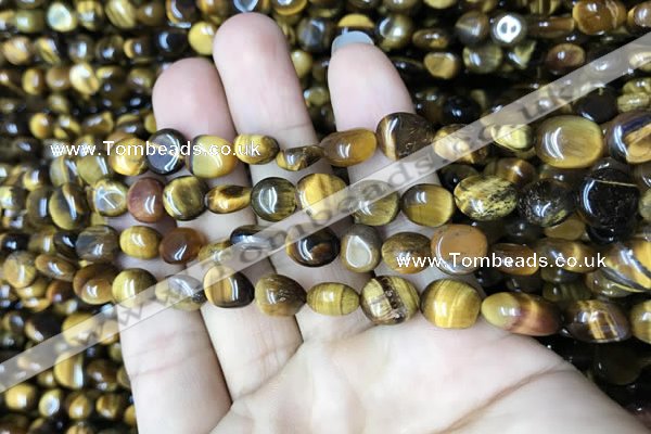 CNG8020 15.5 inches 6*8mm nuggets yellow tiger eye beads