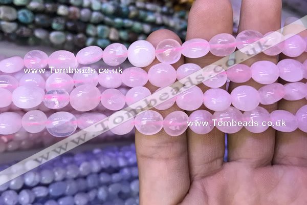 CNG8033 15.5 inches 8*10mm nuggets rose quartz beads wholesale