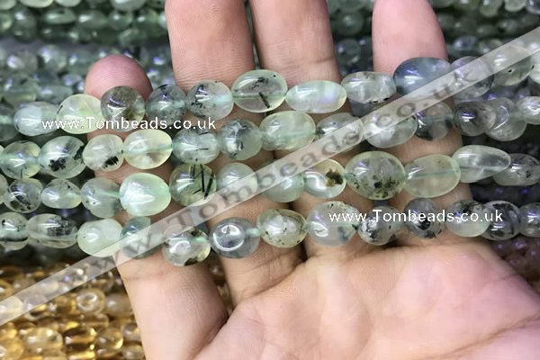 CNG8035 15.5 inches 8*10mm nuggets green rutilated quartz beads