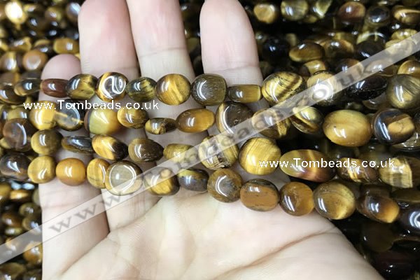 CNG8048 15.5 inches 8*10mm nuggets yellow tiger eye beads