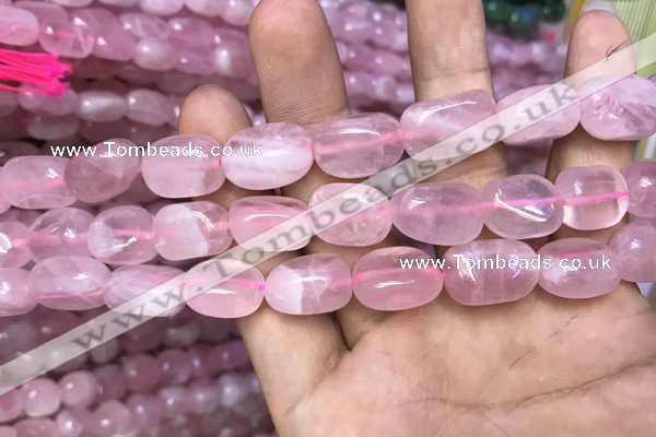 CNG8060 15.5 inches 8*10mm - 10*14mmm nuggets rose quartz beads