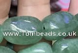 CNG8064 8*10mm - 10*14mmm nuggets green strawberry quartz beads