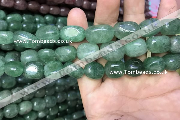 CNG8064 8*10mm - 10*14mmm nuggets green strawberry quartz beads