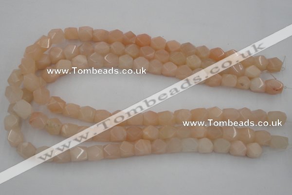 CNG812 15.5 inches 9*12mm faceted nuggets pink aventurine beads