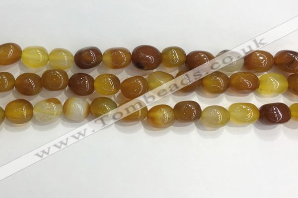 CNG8124 15.5 inches 8*12mm nuggets agate beads wholesale