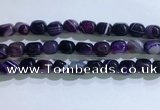 CNG8132 15.5 inches 8*12mm nuggets striped agate beads wholesale