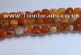 CNG8134 15.5 inches 8*12mm nuggets striped agate beads wholesale