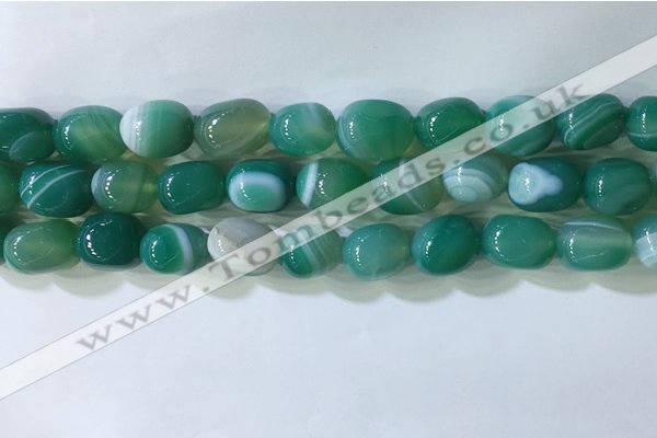 CNG8137 15.5 inches 8*12mm nuggets striped agate beads wholesale