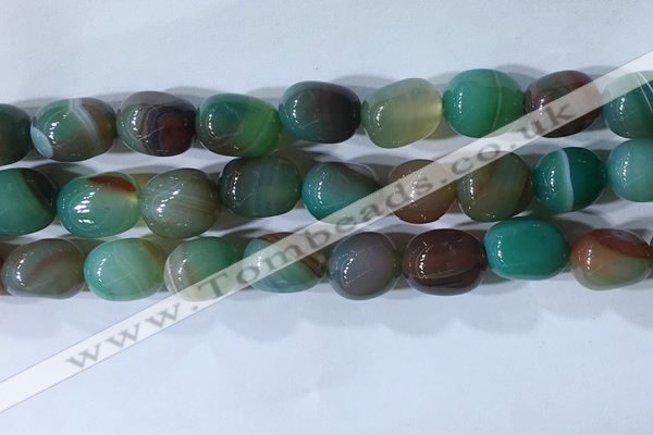 CNG8138 15.5 inches 8*12mm nuggets striped agate beads wholesale