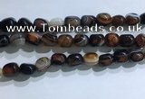 CNG8143 15.5 inches 8*12mm nuggets striped agate beads wholesale