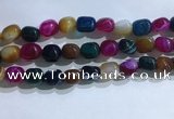 CNG8145 15.5 inches 8*12mm nuggets striped agate beads wholesale