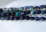 CNG8146 15.5 inches 8*12mm nuggets striped agate beads wholesale