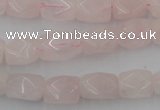 CNG815 15.5 inches 8*12mm faceted nuggets rose quartz beads