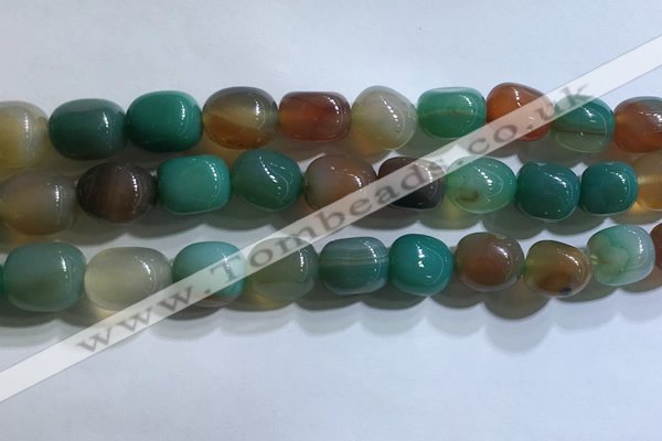 CNG8158 15.5 inches 10*14mm nuggets agate beads wholesale