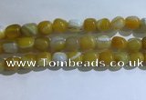 CNG8185 15.5 inches 10*14mm nuggets striped agate beads wholesale