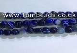 CNG8189 15.5 inches 10*14mm nuggets striped agate beads wholesale