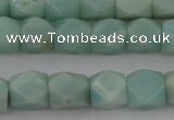 CNG819 15.5 inches 9*12mm faceted nuggets amazonite beads