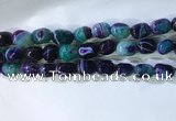 CNG8201 15.5 inches 10*14mm nuggets striped agate beads wholesale