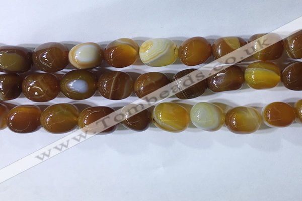 CNG8226 15.5 inches 12*16mm nuggets striped agate beads wholesale