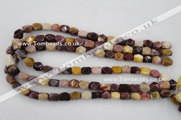 CNG823 15.5 inches 9*12mm faceted nuggets mookaite gemstone beads