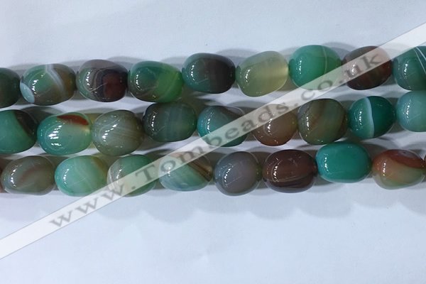 CNG8235 15.5 inches 12*16mm nuggets striped agate beads wholesale