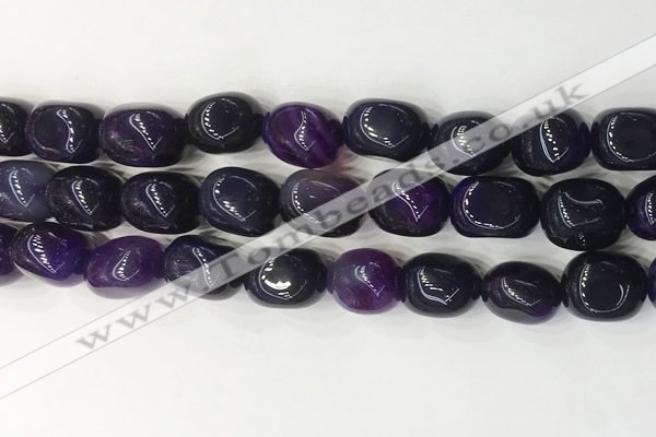 CNG8247 15.5 inches 13*18mm nuggets agate beads wholesale