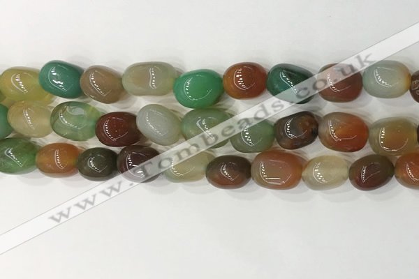 CNG8257 15.5 inches 13*18mm nuggets agate beads wholesale