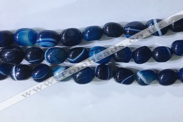 CNG8271 15.5 inches 13*18mm nuggets striped agate beads wholesale