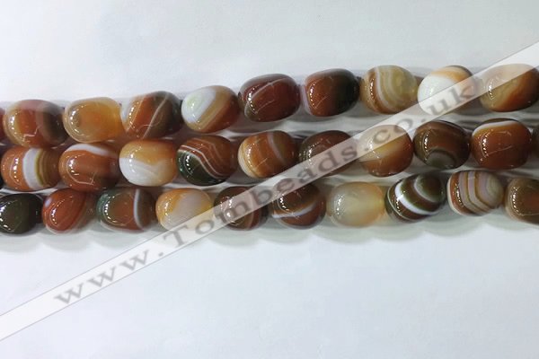 CNG8278 15.5 inches 13*18mm nuggets striped agate beads wholesale