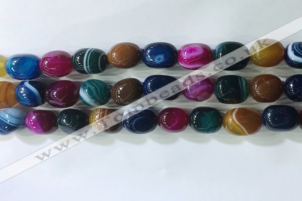 CNG8282 15.5 inches 13*18mm nuggets striped agate beads wholesale