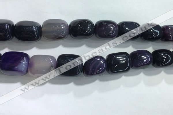 CNG8291 15.5 inches 15*20mm nuggets agate beads wholesale