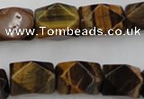 CNG831 15.5 inches 13*18mm faceted nuggets yellow tiger eye beads