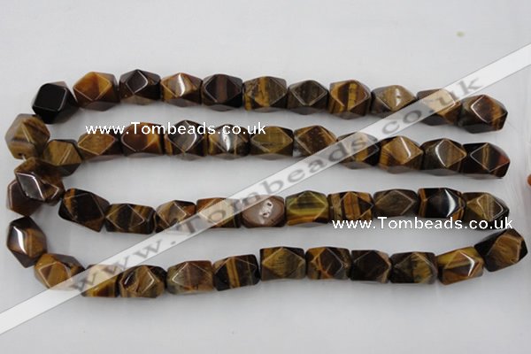CNG831 15.5 inches 13*18mm faceted nuggets yellow tiger eye beads