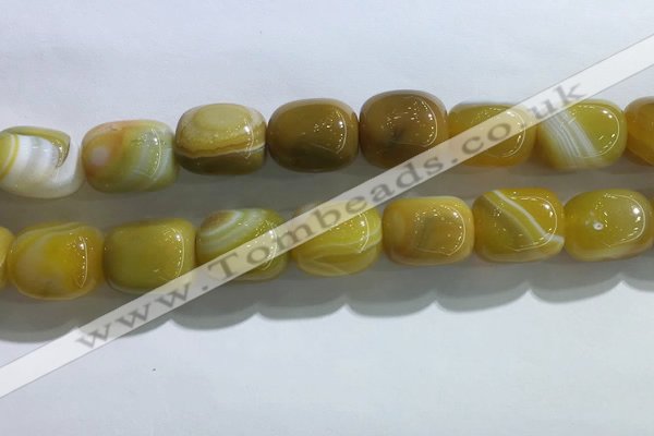 CNG8311 15.5 inches 15*20mm nuggets striped agate beads wholesale