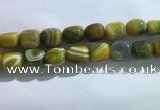 CNG8312 15.5 inches 15*20mm nuggets striped agate beads wholesale