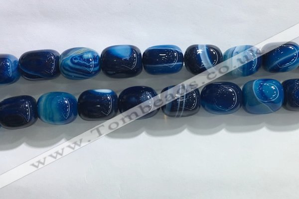 CNG8316 15.5 inches 15*20mm nuggets striped agate beads wholesale