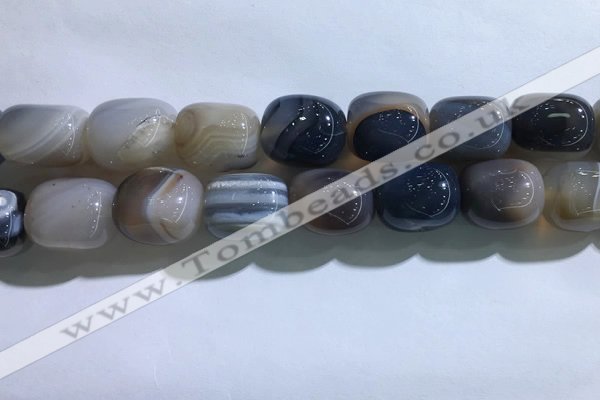 CNG8318 15.5 inches 15*20mm nuggets striped agate beads wholesale