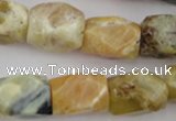 CNG832 15.5 inches 13*18mm faceted nuggets yellow opal beads