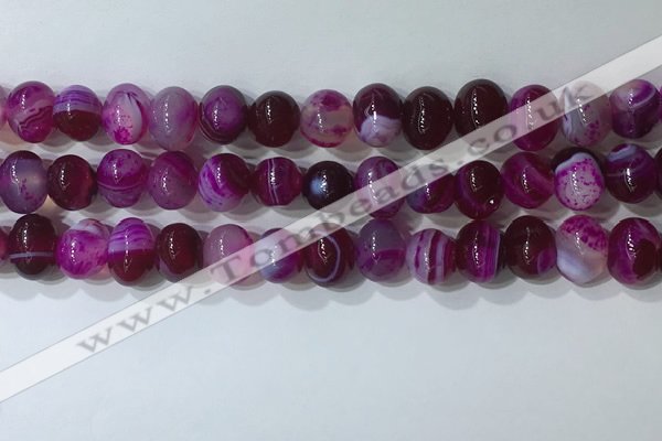 CNG8345 15.5 inches 10*12mm nuggets striped agate beads wholesale