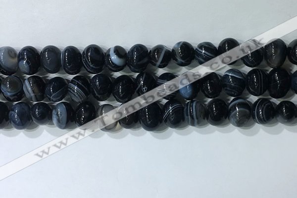 CNG8353 15.5 inches 10*12mm nuggets striped agate beads wholesale