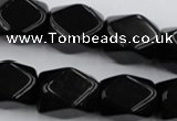 CNG836 15.5 inches 13*18mm faceted nuggets black obsidian beads