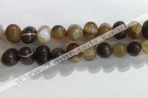 CNG8388 15.5 inches 12*16mm nuggets striped agate beads wholesale