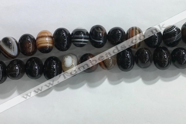 CNG8389 15.5 inches 12*16mm nuggets striped agate beads wholesale