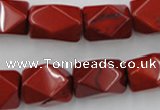 CNG839 15.5 inches 13*18mm faceted nuggets red jasper beads