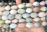 CNG8517 15.5 inches 13*17mm - 15*20mm faceted nuggets morganite beads