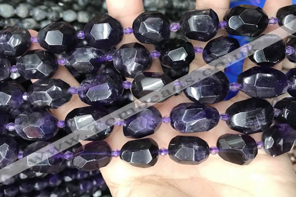 CNG8519 15.5 inches 12*16mm - 15*20mm faceted nuggets amethyst beads